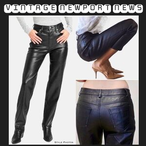 Vintage Leather Newport News Black Lined Straight Leg Pants (6P)